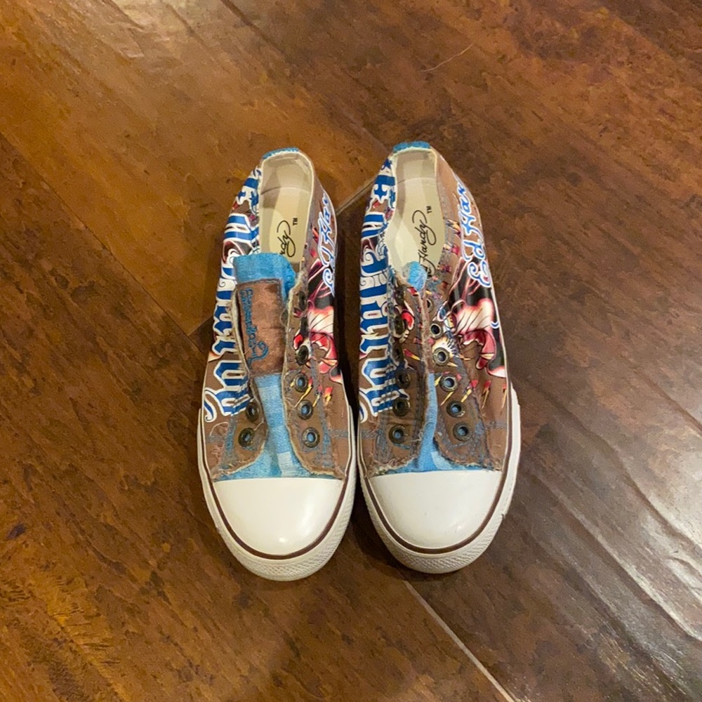 Brown Ed Hardy sneakers